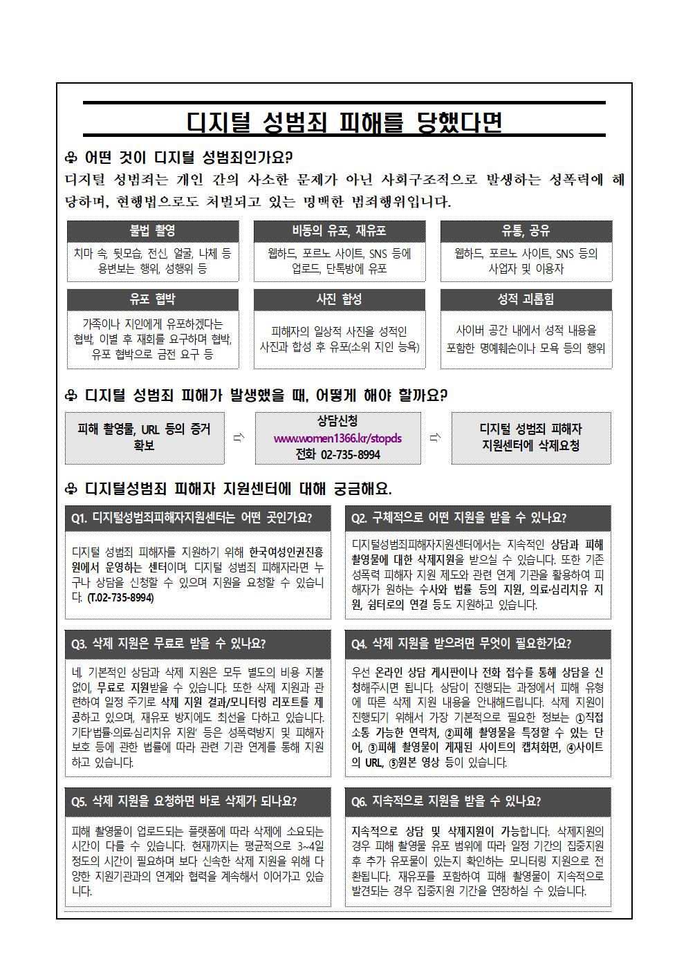 디지털 성폭력(성범죄)예방 및 대응 요령 안내002