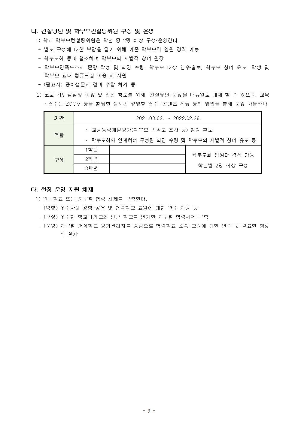 2021. 교원능력개발평가 운영 계획009