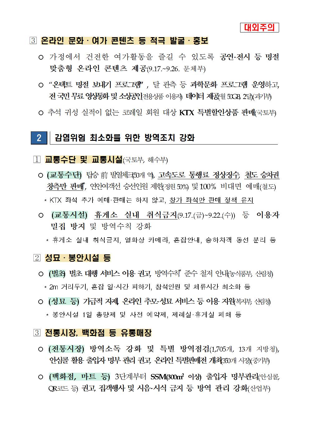 2021년 추석특별방역대책(요약본)(1)002